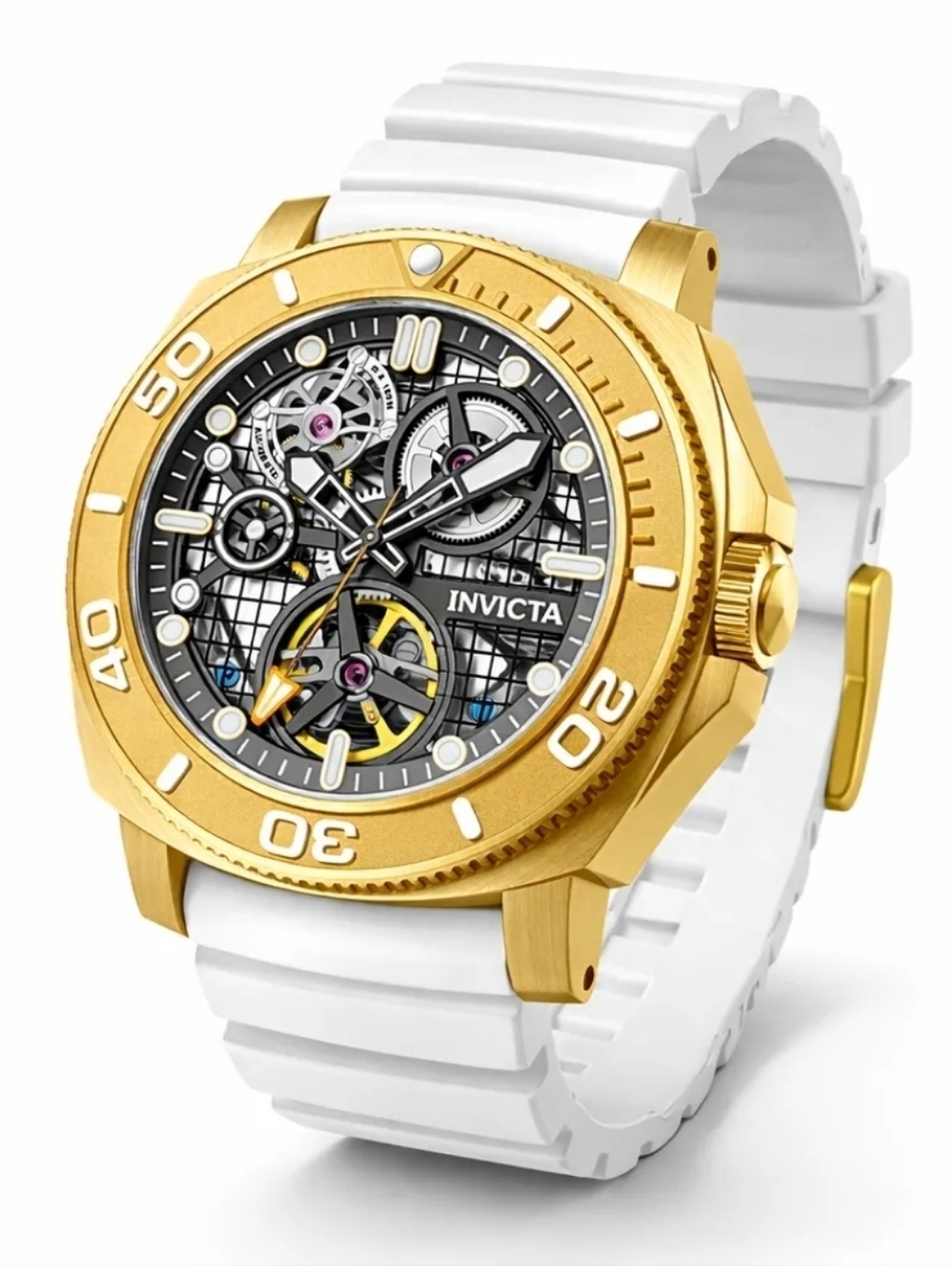 69464 Invicta Sea Hunter Obsidian Automatic Men's Watch w/ Skeleton Dial 44mm
